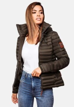 Marikoo Vestes De Mi-saison Veste Mi-saison Löwenbaby Femme Anthracite -Veste Mode fe62d6e8222efeab50c8e2acbebc0055