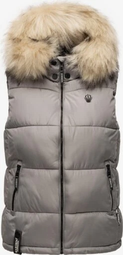 Marikoo Vestes Sans Manches Gilet Eisflöckchen Femme Gris -Veste Mode fec5375ac0c6c705a6beddfce9bc7f1d